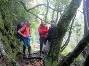 Pic 4 Day Two - a pause climbing up the mountain to their overnight hut