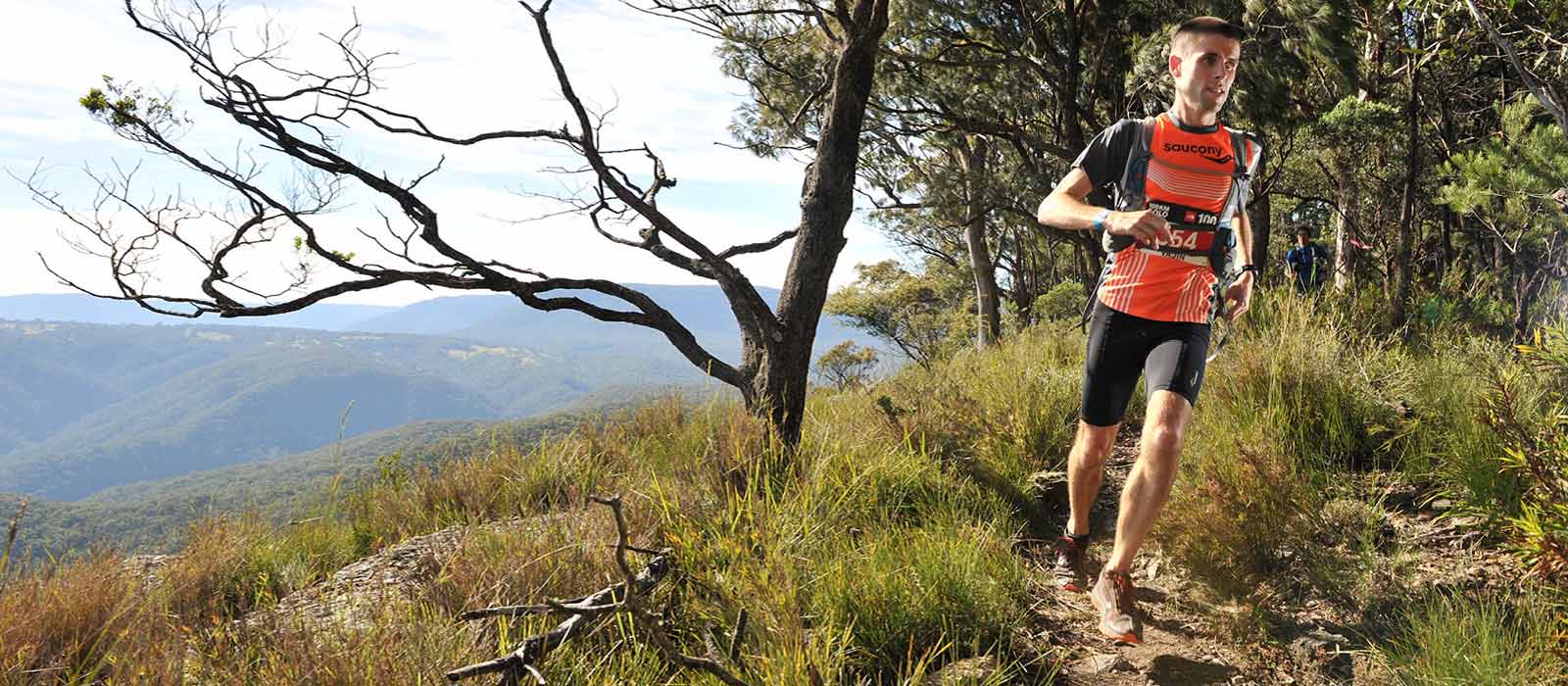 Man Running In The Forest
