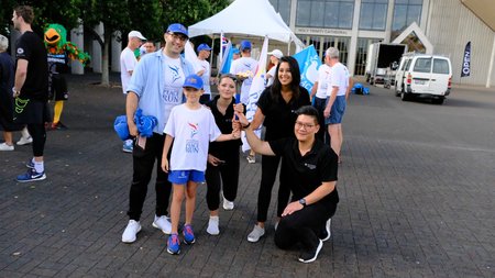 David and Malek with the Pullman Hotel running team