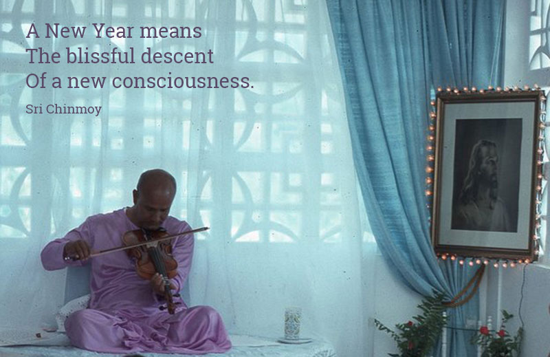 Sri Chinmoy Playing Violine
