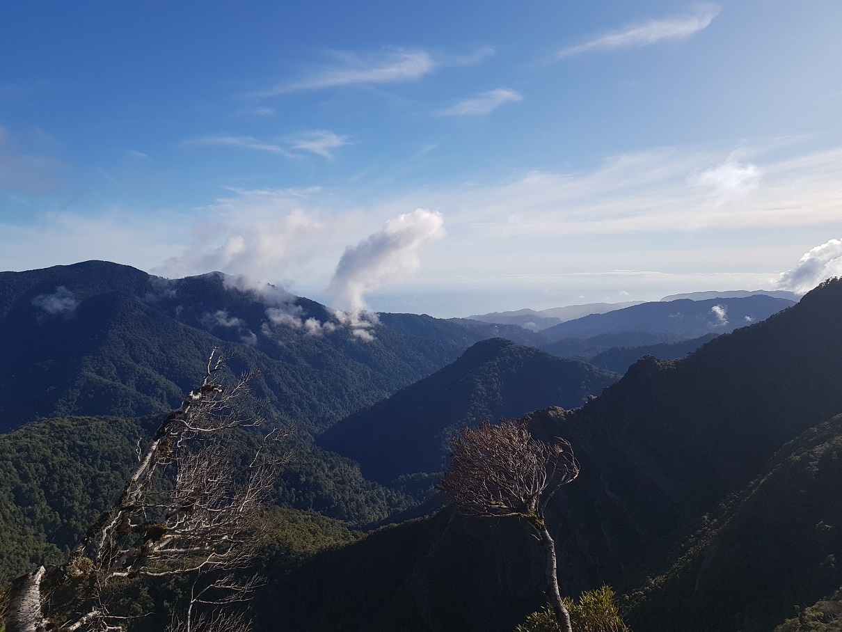 Beautiful clouds in mountains 